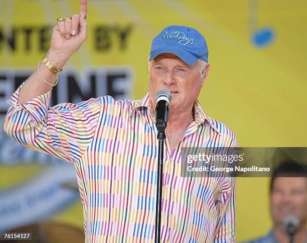 Beach Boy Mike Love performs on the "Good Morning America" Concert Series in Bryant Park in New York City.