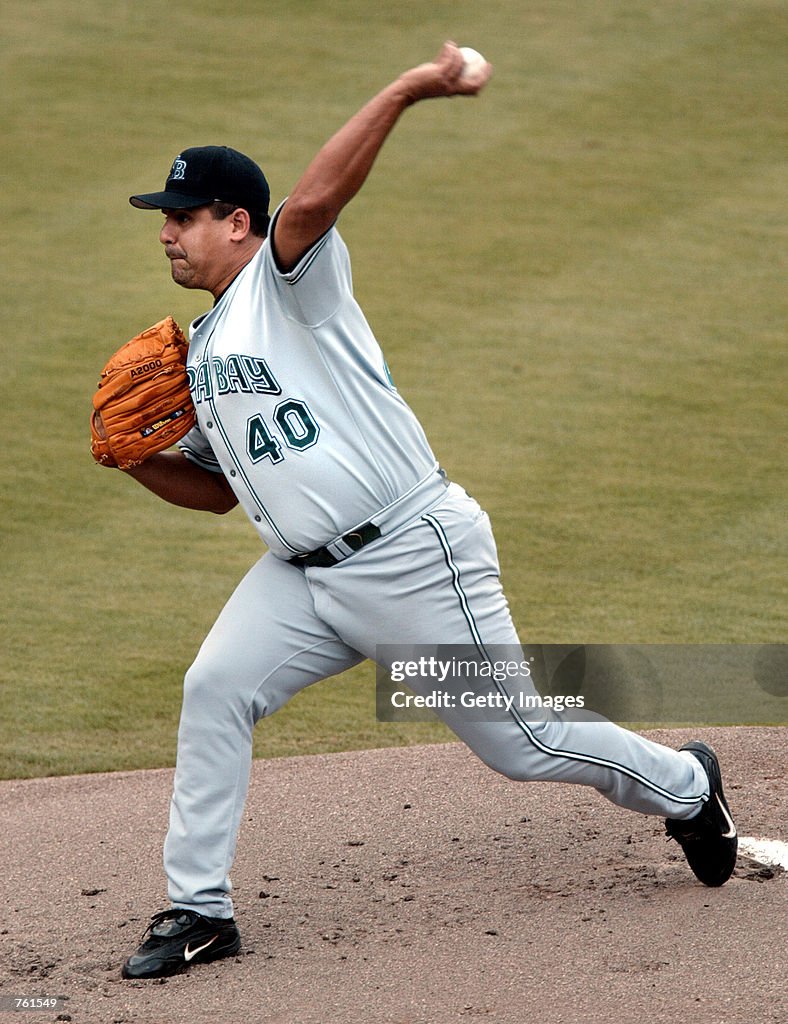 Al Reyes Devil Rays Wilson Alvarez of the Tampa Bay Devil Rays takes his turn on the ...