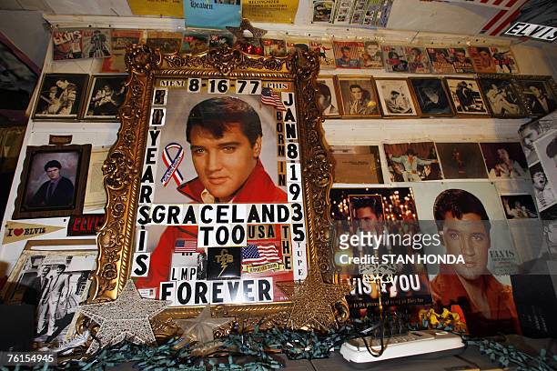 Part of the collection of Elvis Presley fan Paul MacLeod at "Graceland Too", a vast collection of Presley related items, 17 August 2007, in Holly...
