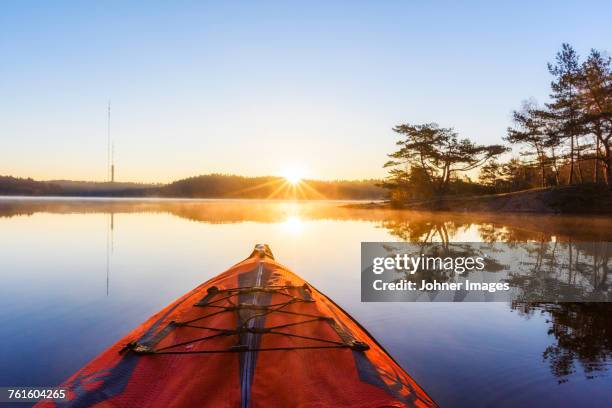 sunset at lake - gothenburg sweden stock pictures, royalty-free photos & images