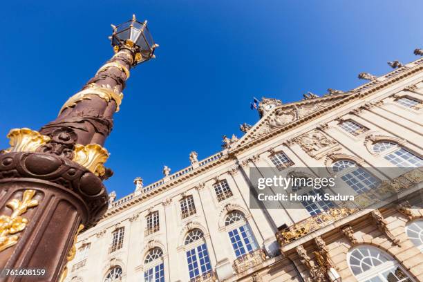 france, grand est, nancy, low angle view of city hall on place stanislas - nancy stock pictures, royalty-free photos & images