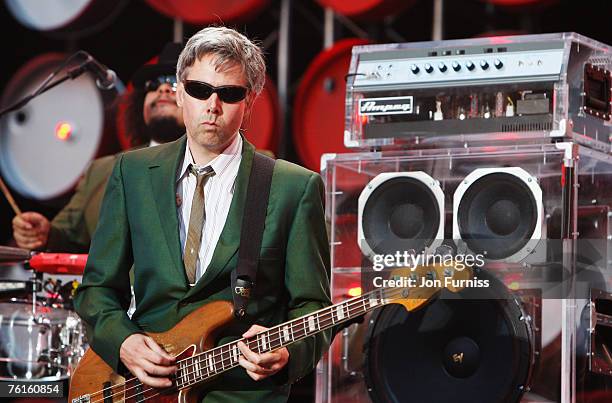 The Beastie Boys perform on stage during the Live Earth concert held at Wembley Stadium on July 7, 2007 in London. Live Earth is a 24-hour,...