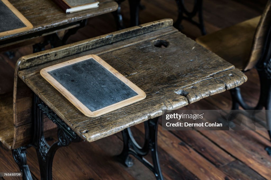 Desk in old school