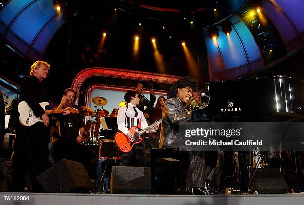 Little Richard with the SuperGroup performs at the taping of the ?American Bandstand?s 50th ? A Celebration!", to air on ABC TV on May 3, 2002.