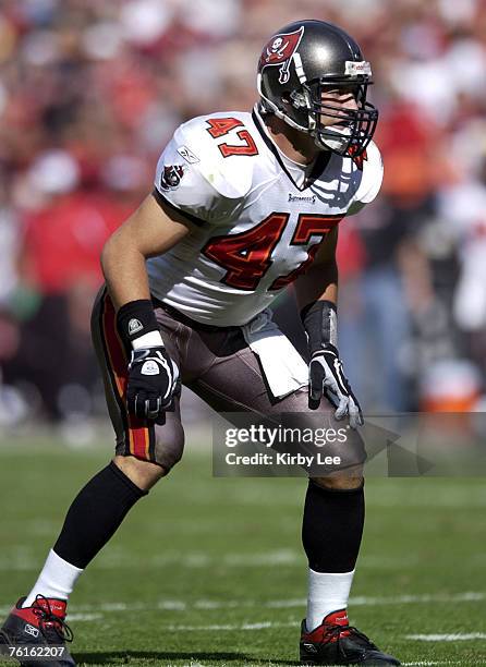 Tampa Bay Buccaneers linebacker John Lynch during 24-7 loss to the San Francisco 49ers at 3COM Park on Sunday, Oct. 21, 2003.