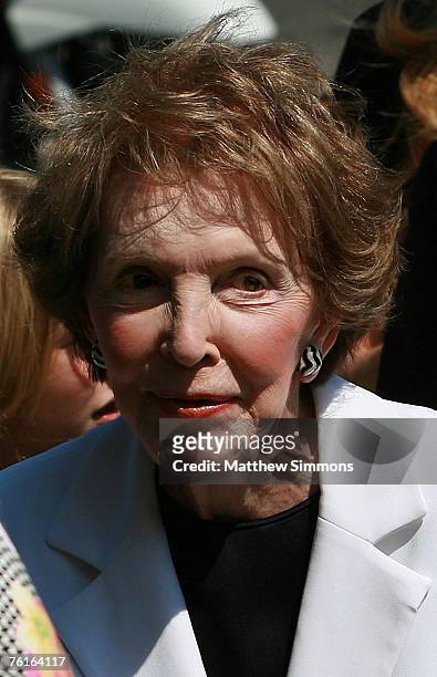 Nancy Reagan attends the funeral for Merv Griffin at the Church of the Good Sheppard on August 17, 2007 in Beverly Hills, California.