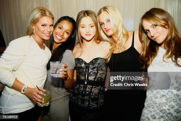 Actress Devon Aoki , "America's Next Top Model" winner CariDee English and unidentified guests attend Devon Aoki's birthday party at PURE Nightclub...