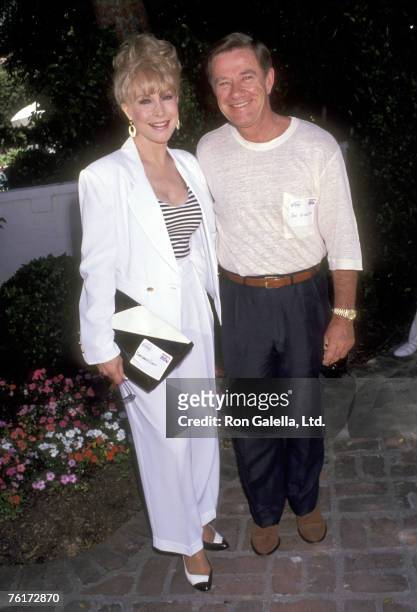 Actress Barbara Eden and husband Jon Eicholtz attend the "Donald T. Sterling, Elgin Baylor, Mike Schuler and the Los Angeles Clippers' Great Gatsby...