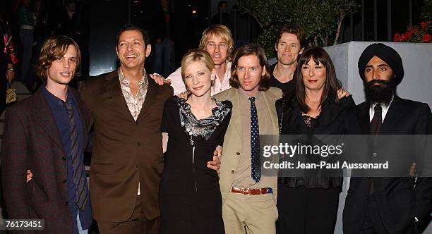 Matthew Gubler, Jeff Goldblum, Cate Blanchett, Owen Wilson, Wes Anderson, director, Willem Dafoe, Anjelica Huston and Warus Ahluwala