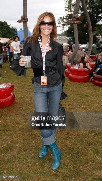 Tara Palmer Tomkinson in the Virgin Mobile Louder Lounge at the V Festival on August 19, 2007 in Chelmsford, England.
