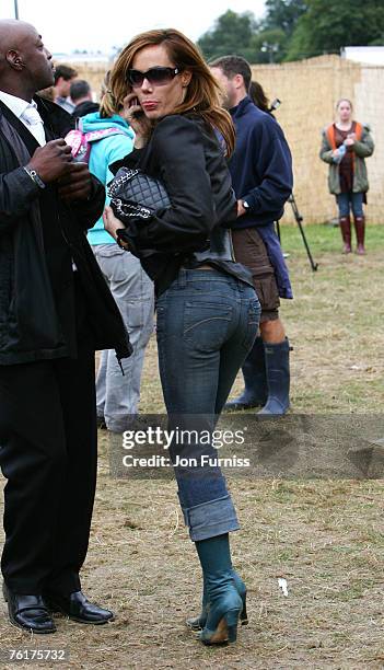 Tara Palmer Tomkinson in the Virgin Mobile Louder Lounge at the V Festival on August 19, 2007 in Chelmsford, England.