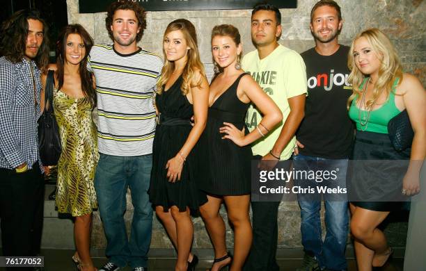 Justin Bobby , Audrina Patridge, Brody Jenner, Lauren Conrad, Frankie Delgado and unidentified guests arrive at Social House prior to Jenner's...