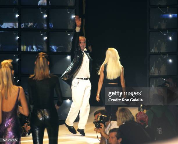 Gianni Versace and Donatella Versace