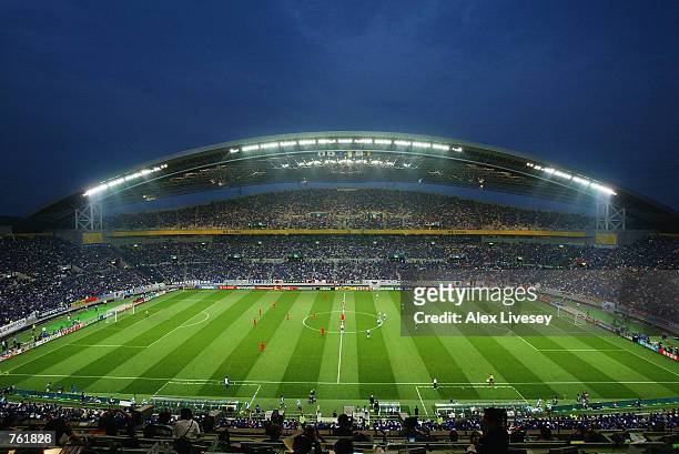 General View of the Saitama Stadium during the Group H match between Japan and Belgium of the World Cup Group Stage match played at the Saitama...