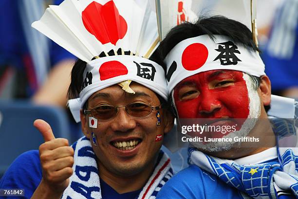 Japanese fans during the Group H match against Belgium of the World Cup Group Stage played at the Saitama Stadium, Saitama-Ken, Japan on June 4,...