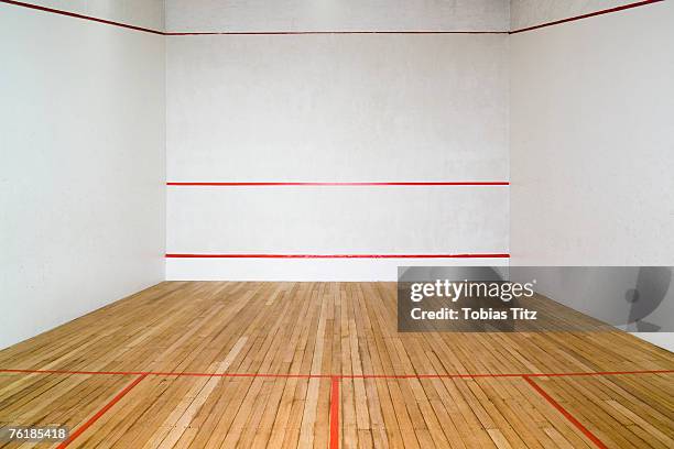 an empty squash court - squash game stock pictures, royalty-free photos & images