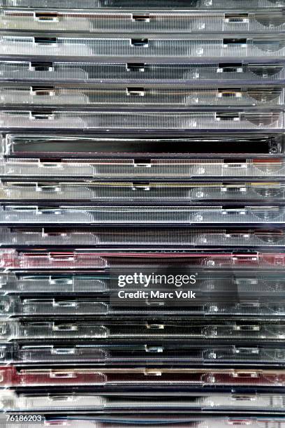 a stack of cd's - cd ストックフォトと画像