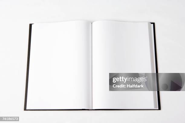 an open book with blank pages - sketch pad stock pictures, royalty-free photos & images