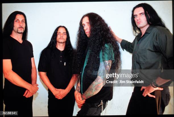 Hard Rock band Type O Negative Johnny Kelly, Kenny Hickey, Josh Silver,Peter Steele pose for a portrait in Los Angeles, California on July 25, 1999.