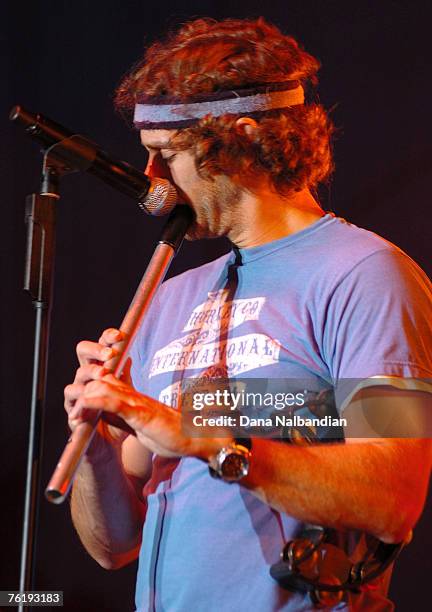 Barry Privett of Carbon Leaf performs at Marymoor Park on August 18, 2007 in Redmond, Washington.