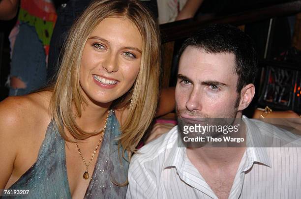 Maria Sharapova and Adam Levine of Maroon 5