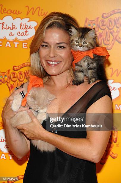 Iron Chef Cat Cora attends the "The Meow Mix Acatemy" Launch Party at the Daryl Roth Theatre on August 20, 2007 in New York City.