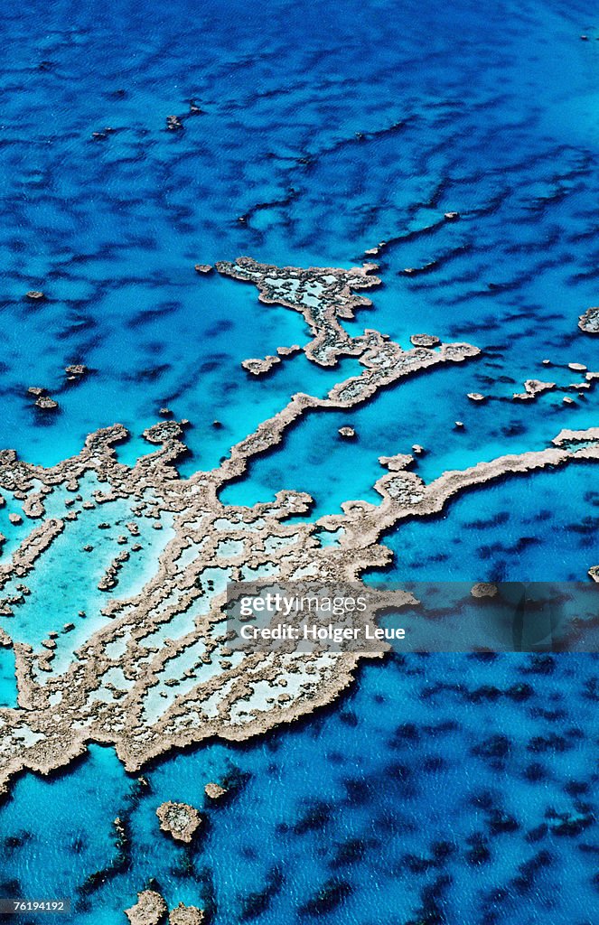 Aerial of Hardy Reef, near Whitsunday Islands, Great Barrier Reef, Queensland, Australia, Australasia