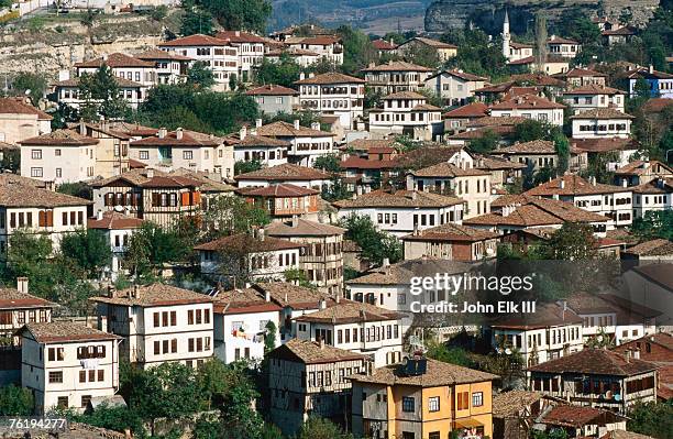 ottoman houses, safranbolu, zonguldak, turkey, middle east - safranbolu turkey stock pictures, royalty-free photos & images