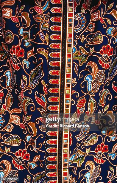 batik detail, penang, malaysia, south-east asia - malaysia batik stock pictures, royalty-free photos & images