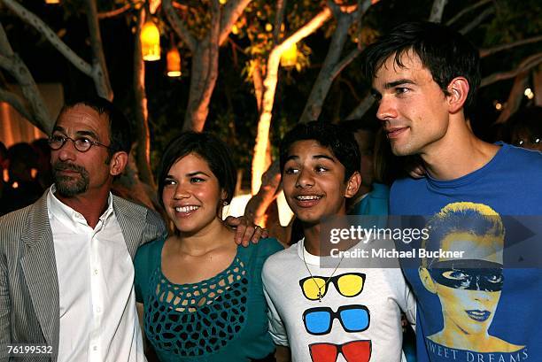 Director James Hayman, actress America Ferrara, actor Mark Indelicato and actor Christopher Gorham attend the DVD Launch of "Ugly Betty; The Complete...