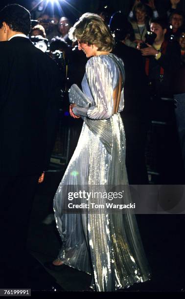 London 15 June, 1985 Princess Diana at film premiere "A View To a Kill" at Odeon Leicester Square.