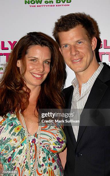 Ivy Sherman and actor Eric Mabius arrive at the Ugly Betty: The Complete First Season-The Bettyfied Edition DVD launch held on August 20, 2007 in...