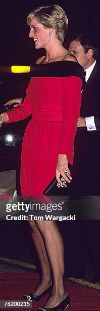 London,England September 1991 Princess Diana at play " Private Lives " starring Joan Collins at Aldwych Theatre.