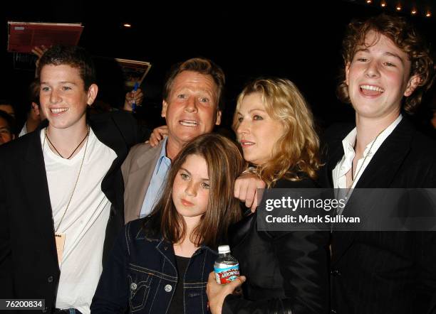 Sean McEnroe, Ryan O'Neal, Emily McEnroe, Tatum O'Neal and Kevin McEnroe