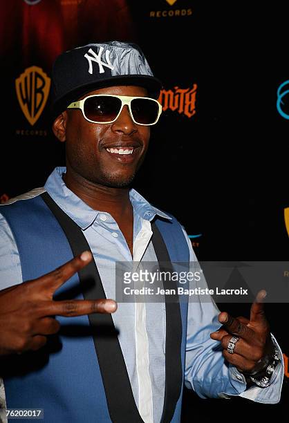 Talib Kweli arrives for Talib Kweli's "Ear Drum" release party held at One Sunset on August 20, 2007 in Los Angeles, California.