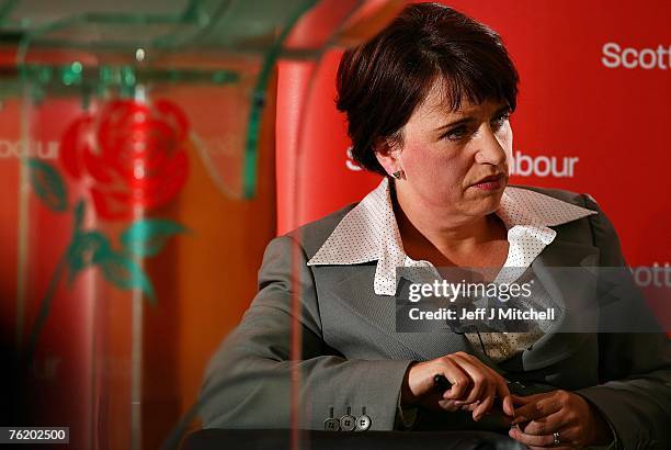 Scottish Labour MP Wendy Alexander holds a press conference after being confirmed as the new leader of the Scottish Labour Party on August 21, 2007...