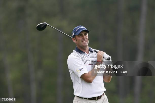 Jeff Gove during the first round of the 2007 Shell Houston Open Thursday, March 29 on the Tournament Course at the Redstone Golf Club in Humble,...