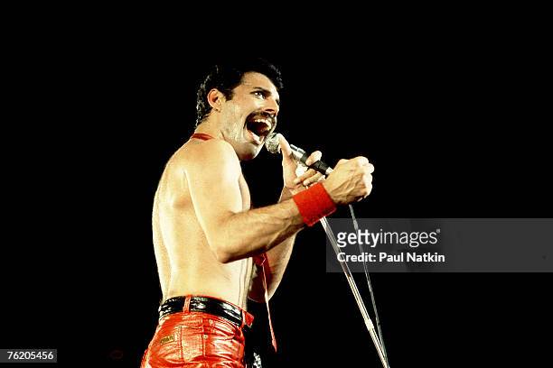 Freddie Mercury of Queen on 9/19/80 in Chicago, Il.