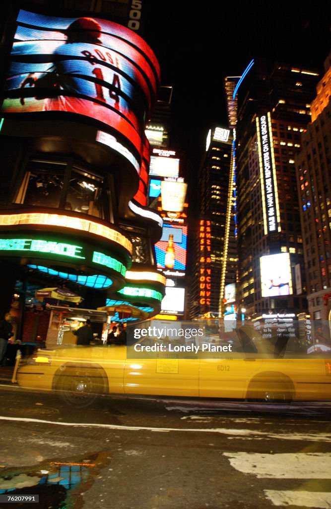 Traffic, Times Square, New York City, New York, United States of America, North America