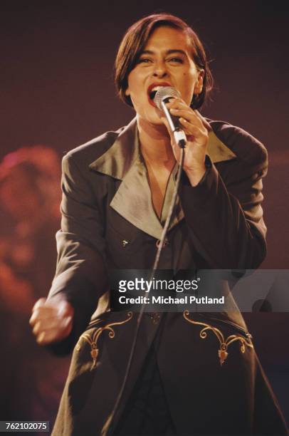 English singer Lisa Stansfield performs live on stage during the Prince's Trust Rock Gala concert at the Royal Albert Hall in London on 18th July...