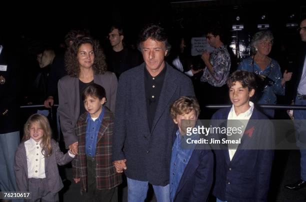 Jake Hoffman, Dustin Hoffman with wife Lisa and Ali Hoffman and Max Hoffman