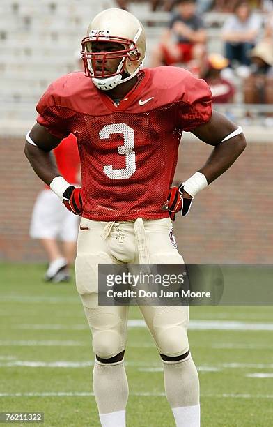 Florida State S Myron Rolle during FSU Spring Game on April 14, 2007 in Tallahassee, Florida.