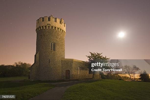 clifton observatory, night, bristol, england - tony howell stock pictures, royalty-free photos & images
