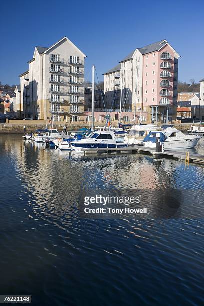 marina, portishead, somerset, england - tony howell stock pictures, royalty-free photos & images