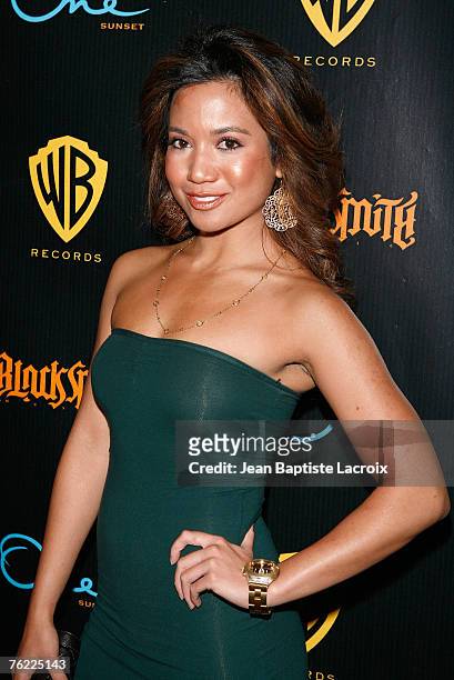 Jessi Malay arrives for Talib Kweli's "Ear Drum" release party held at One Sunset on August 20, 2007 in Los Angeles, California.