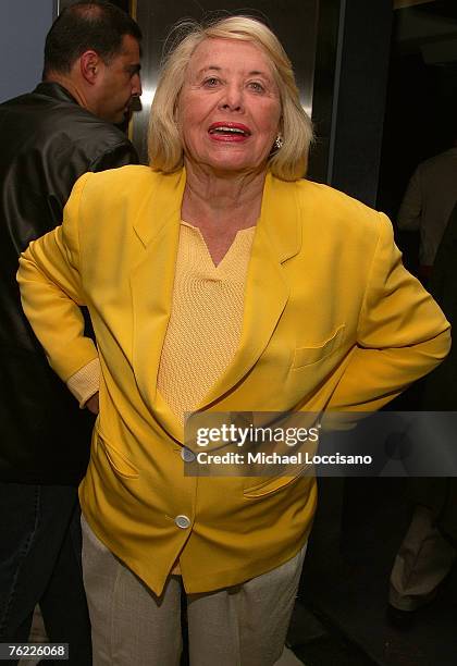 Journalist Liz Smith attends the New York premiere of "The Hunting Party" at the Paris Theater August 22, 2007 in New York City.