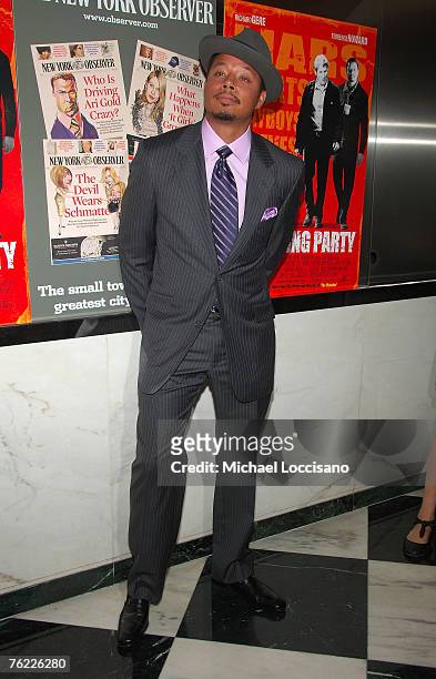 ArtorTerrence Howard attends the New York premiere of "The Hunting Party" at the Paris Theater August 22, 2007 in New York City.