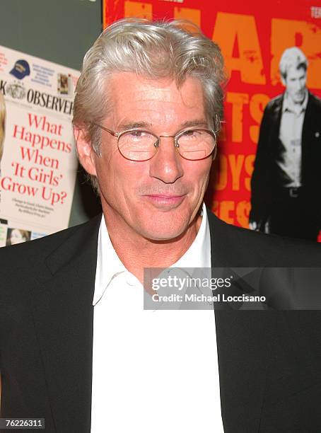 Actor Richard Gere attends the New York premiere of "The Hunting Party" at the Paris Theater August 22, 2007 in New York City.