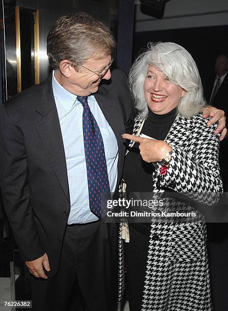 Television journalist Jeff Greenfield and writer Ellen Levine arrive during the premiere of "The Hunting Party" at the Paris Theater on August 22,...