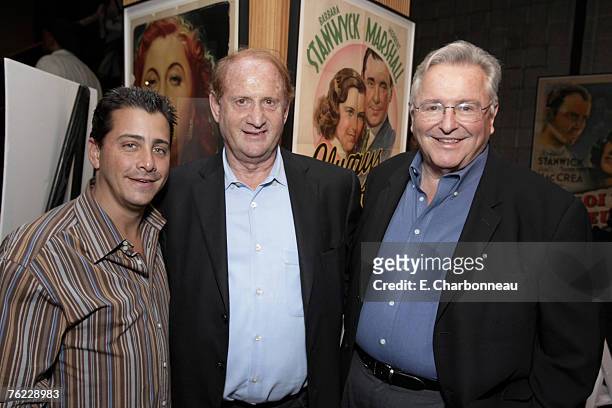 Yari Film's David Glasser, Producer Mike Medavoy and Yari Film's Bill Immerman at the Los Angeles Premiere Party of "Resurrecting the Champ" at the...